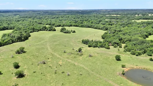 a view of a big yard with green space