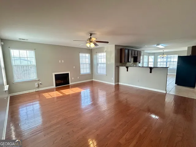 an empty room with a window