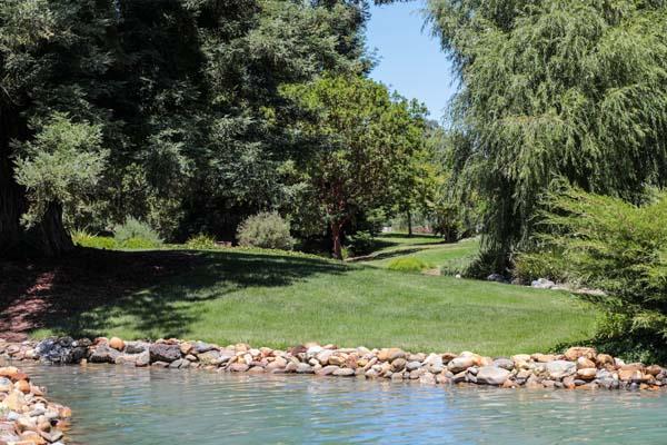 47 Bay Tree Lane Los Altos, CA 94022 - Photo 32 of 34 a view of a lake with a yard