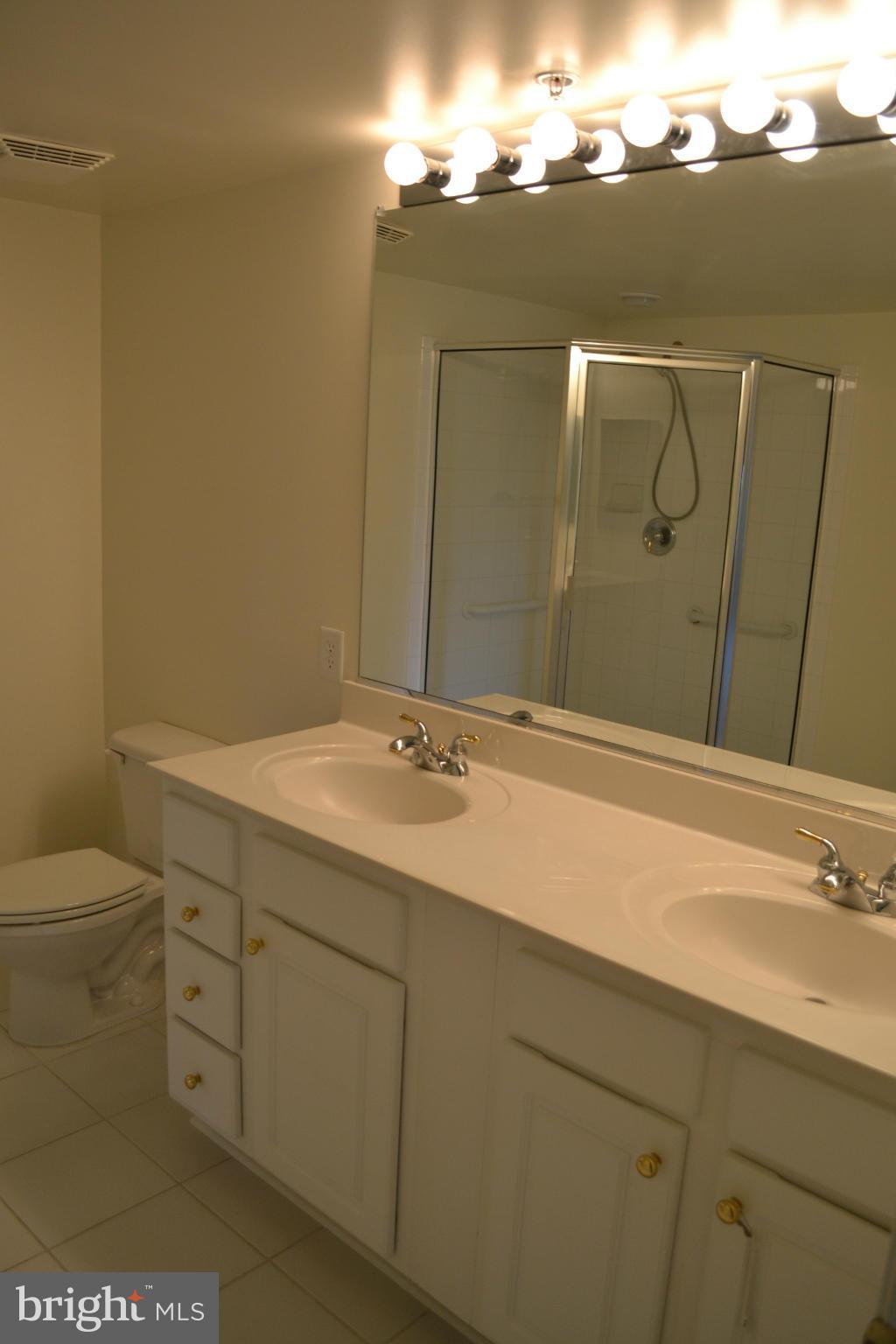 12246 Roundwood Road, Unit 405 Lutherville-Timonium, MD 21093 - Photo 14 of 16 a bathroom with a sink a toilet and mirror