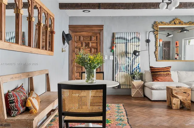 a kitchen with a sink and a refrigerator