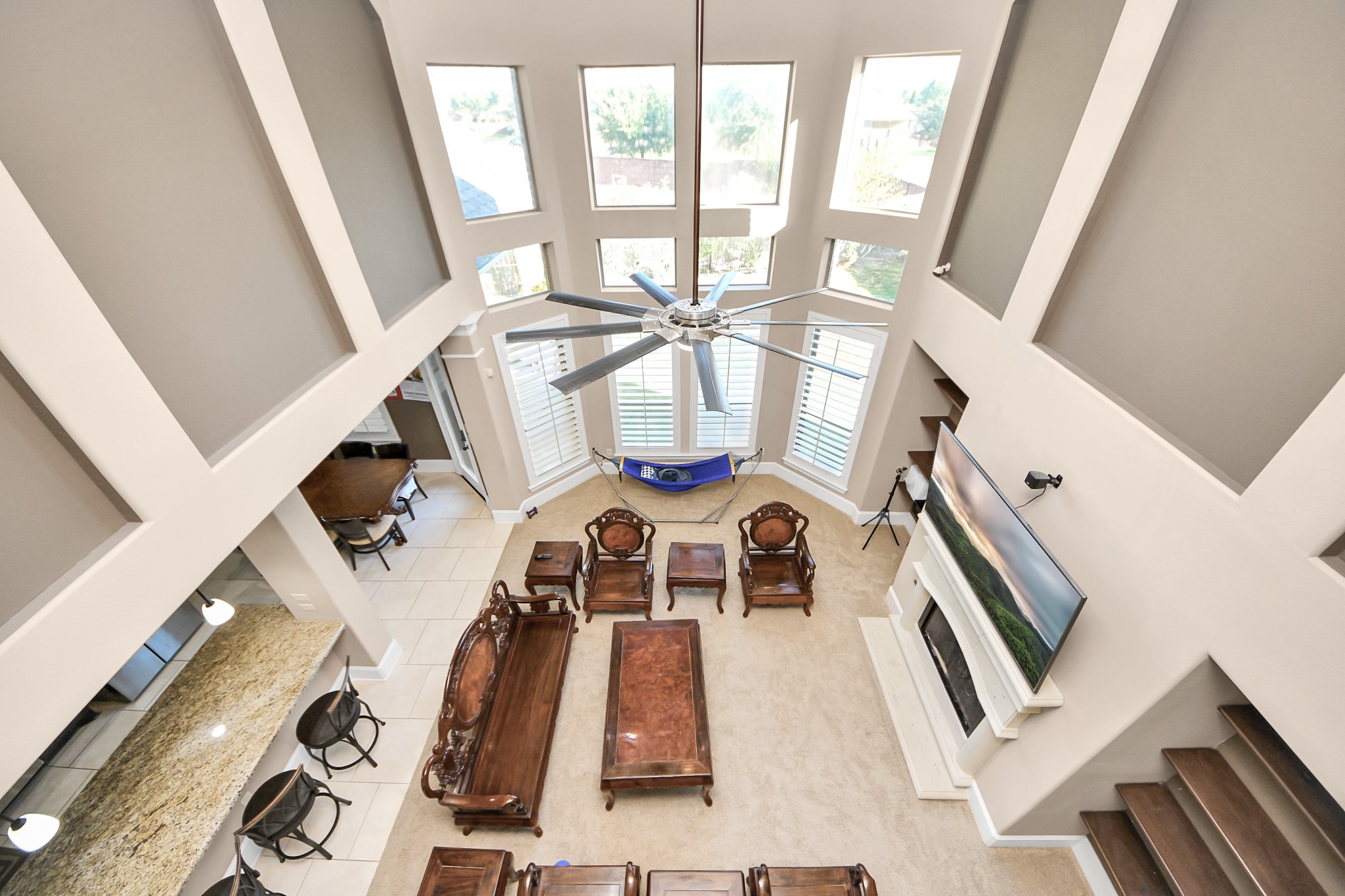 8447 Roland Canyon Drive Cypress, TX 77433 - Photo 3 of 41 a view of living room with furniture and fireplace