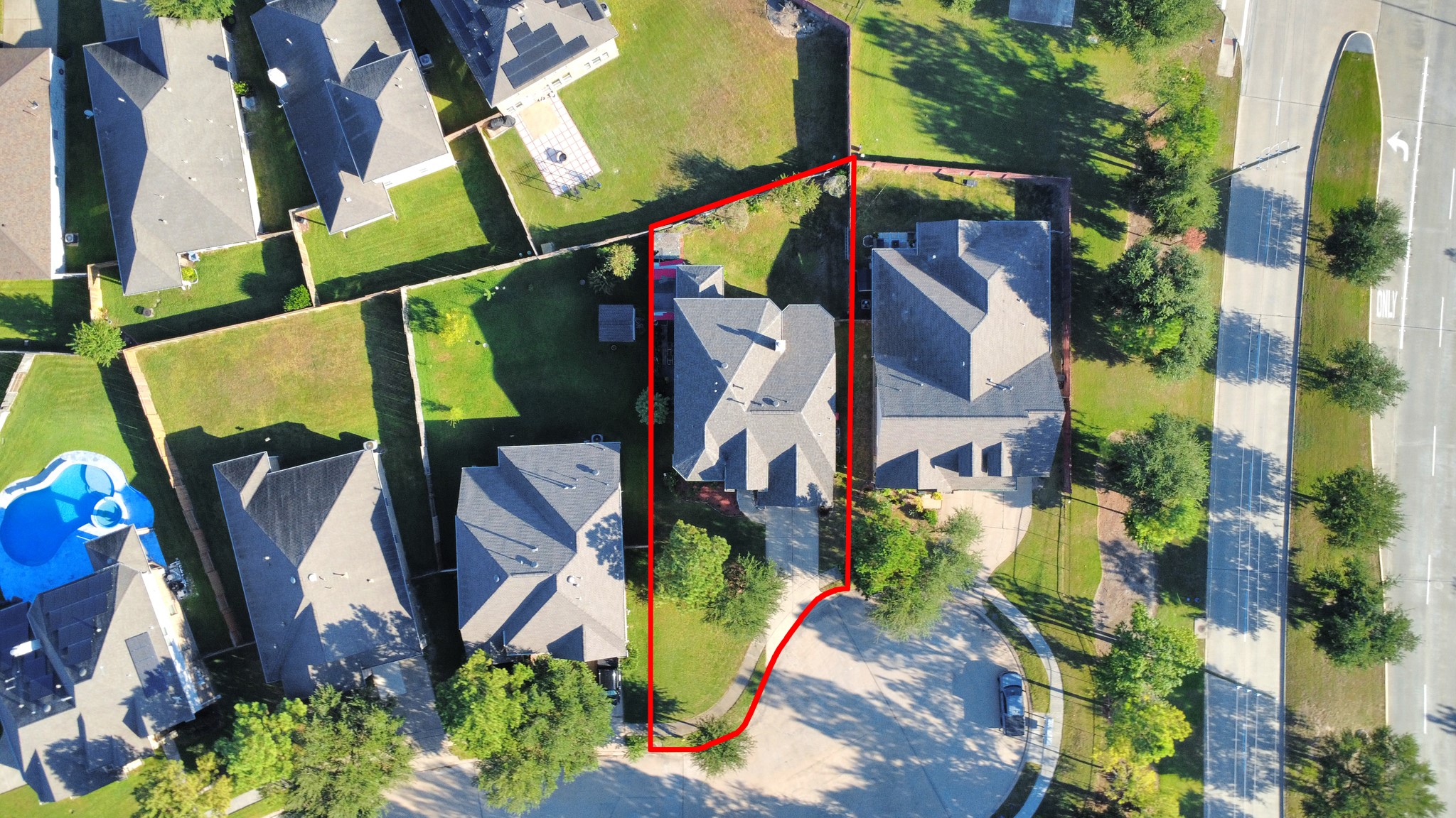 8447 Roland Canyon Drive Cypress, TX 77433 - Photo 38 of 41 an aerial view of a house