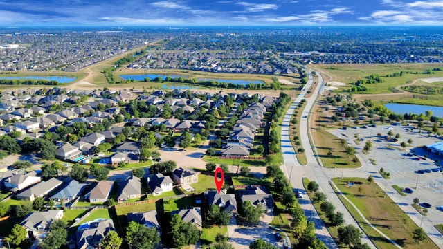 an aerial view of a city