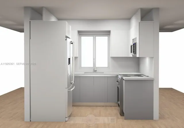 a bathroom with a window and a shower