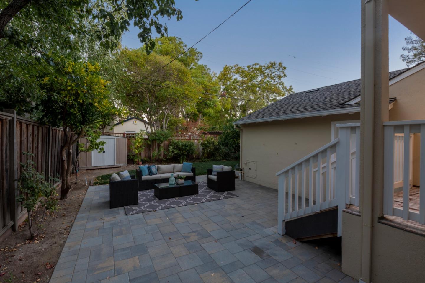 1001 Harvard Road San Mateo, CA 94402 - Photo 52 of 54 a view of backyard with outdoor seating and plants