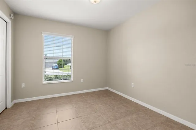 an empty room with a window