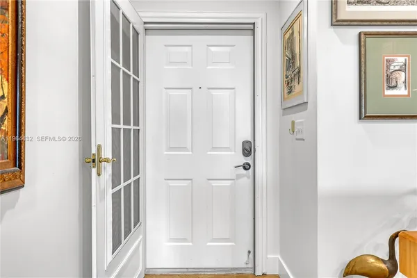 a view of front door