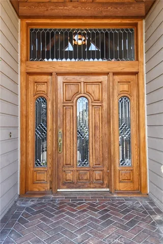 a view of front door of house
