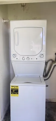 a utility room with a washer and dryer