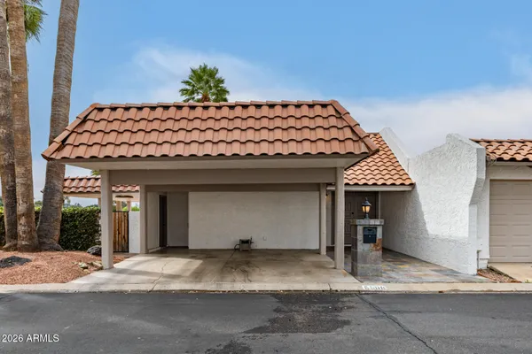 a front view of a house