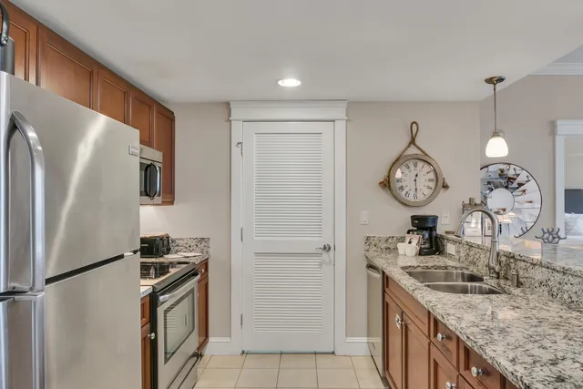 a kitchen with a refrigerator a sink and dishwasher