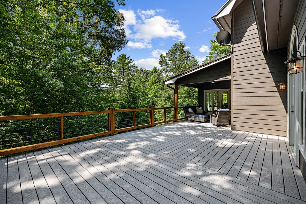 223 Mountain Tops Road Blue Ridge, GA 30513 - Photo 34 of 80 a view of backyard with deck and wooden floor
