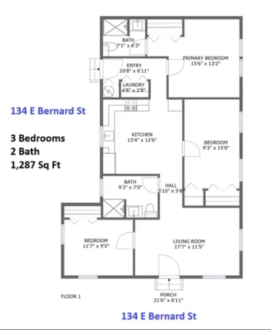 $1,700 | 134 East Bernard Street, Clute, TX 77531