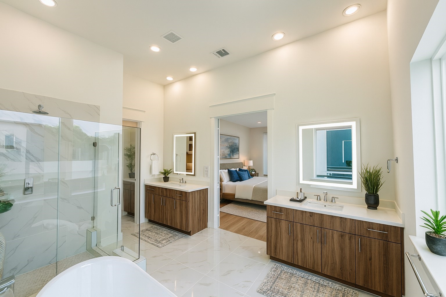 3311 Cardinal Crest Lane Houston, TX 77080 - Photo 9 of 14 LED Mirrors in the primary bathroom.