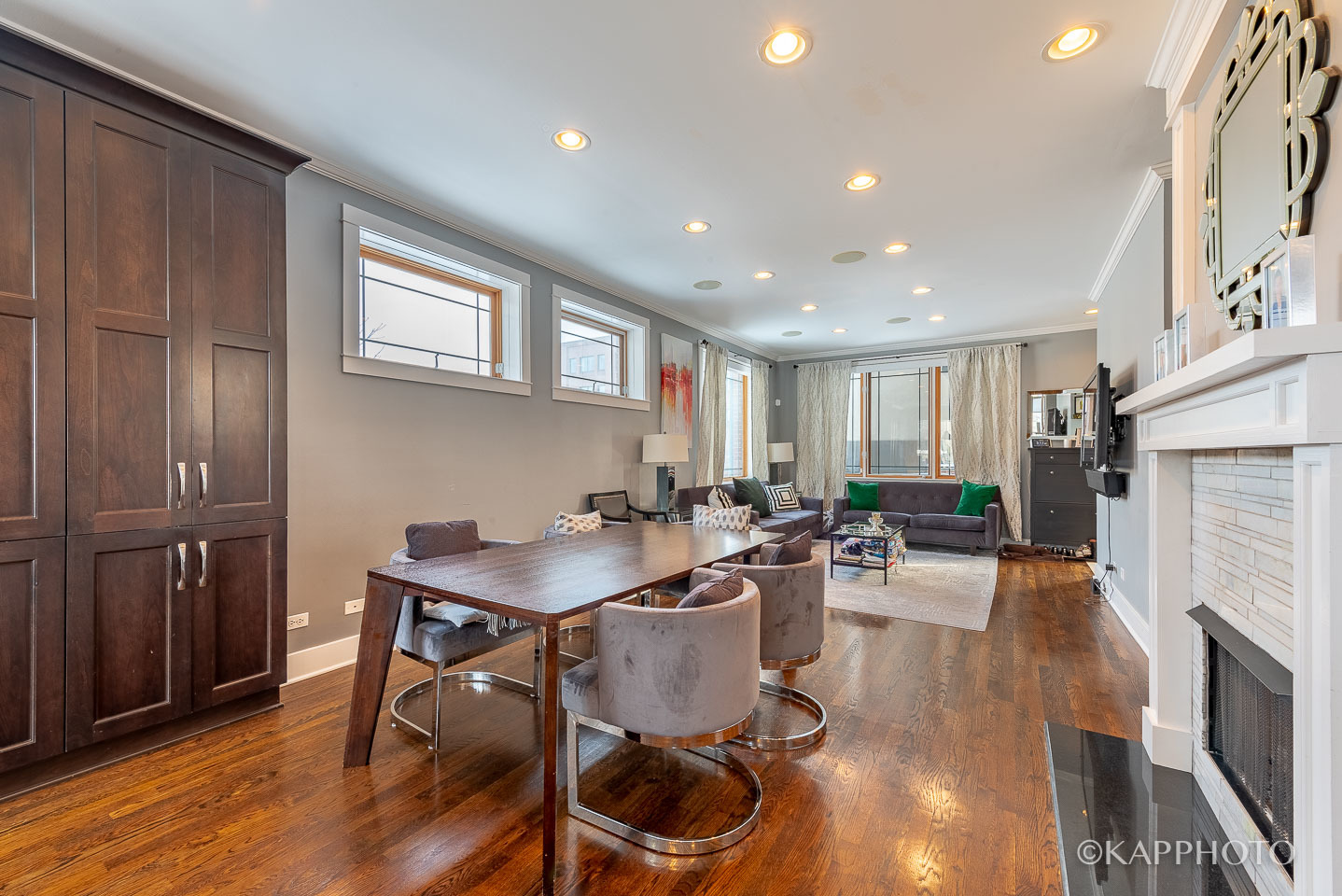 1 North Bishop Street, Unit 15 Chicago, IL 60607 - Photo 5 of 25 a view of a dining room with furniture window and wooden floor