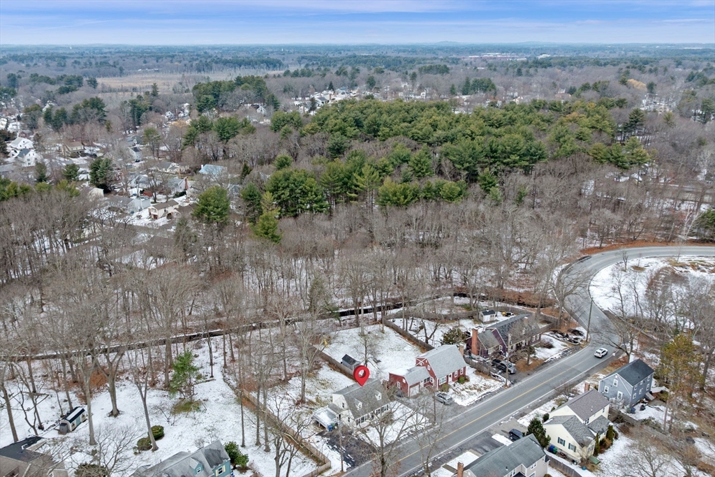 98 John Carver Road Reading, MA 01867 - Photo 38 of 40 an aerial view of a yard with mountain view