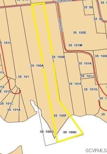 Map / location with property boundaries highlighte