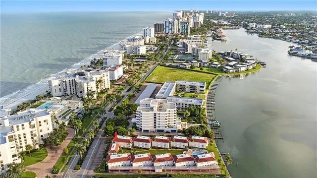 a view of a city with an ocean view