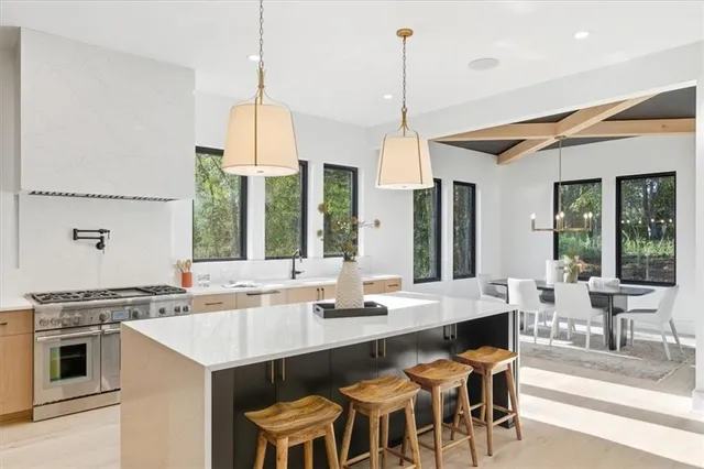 a living room with furniture and a couch