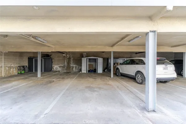 a car parked in front of a building