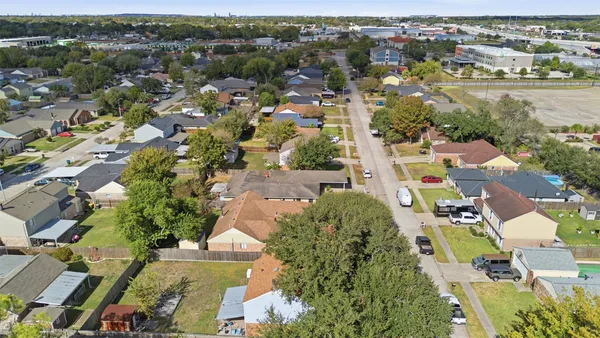 an aerial view of residential building with outdoor space