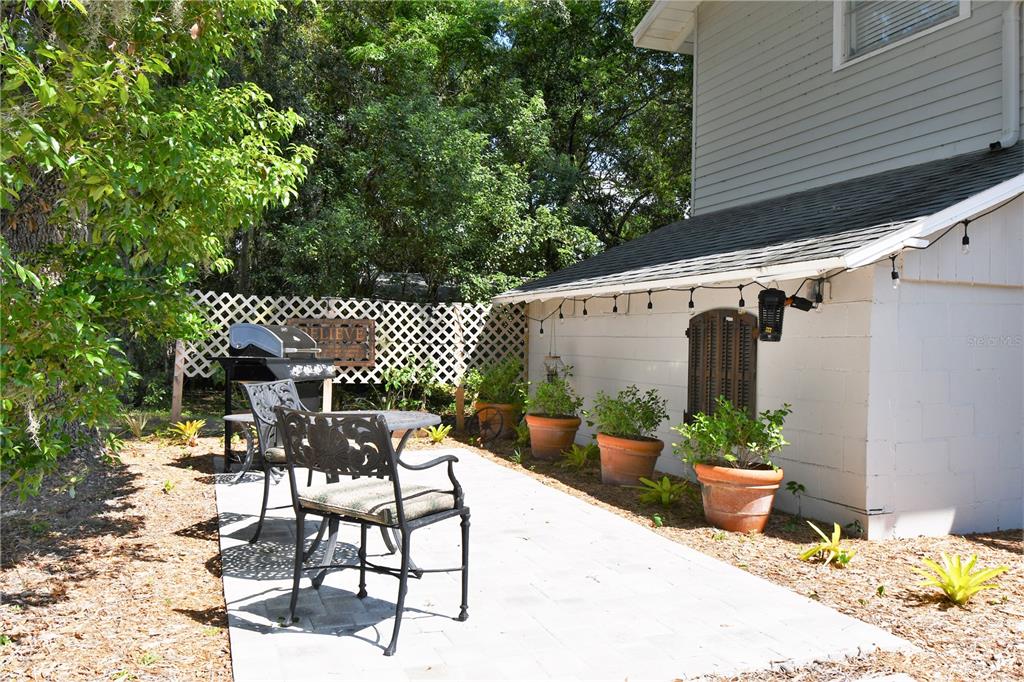 1245 Alexander Street Mount Dora, FL 32757 - Photo 49 of 55 a view of a patio with a table and chairs and potted plants
