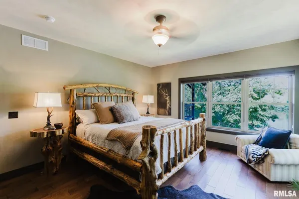 a view of a park with a tree