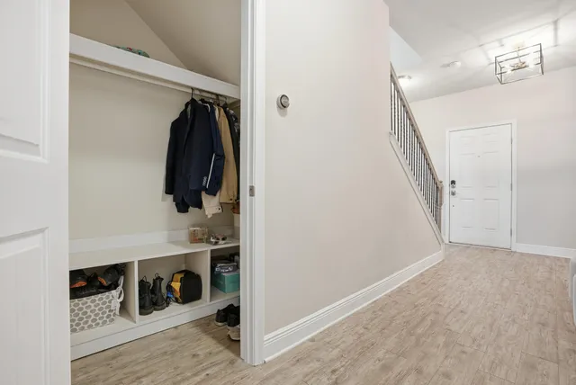 a view of room with furniture