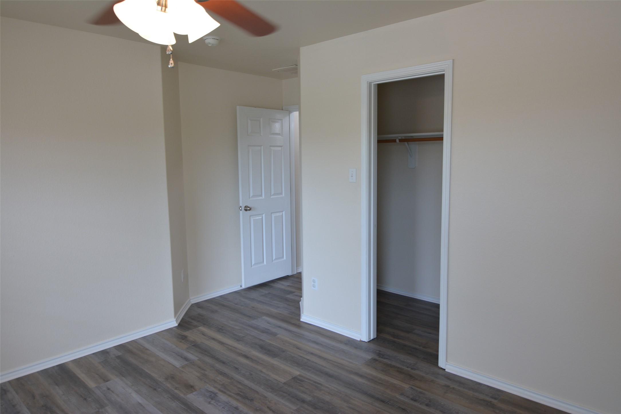 1303 Horseshoe Ranch Drive Leander, TX 78641 - Photo 19 of 26 Wood-look flooring and ample closet space create a comfortable and practical sleeping sanctuary.