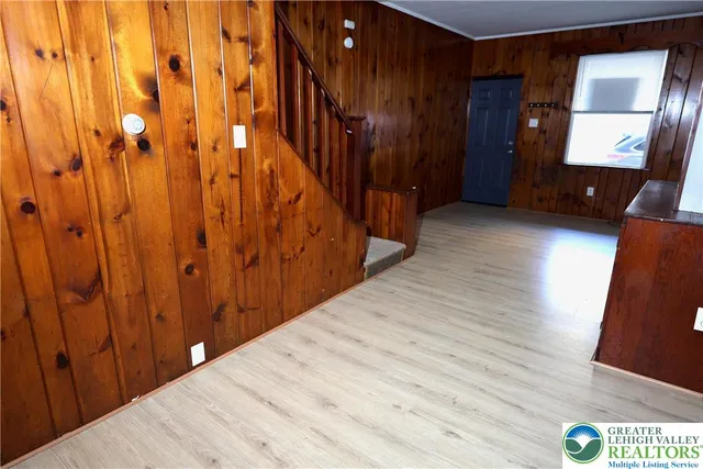 a view of hallway with stairs