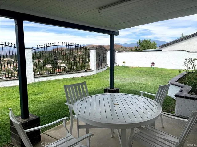 a view of a black gate