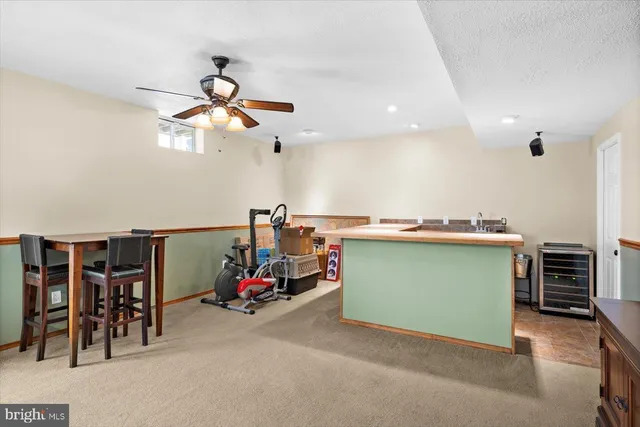 a bed room with a bed and a table