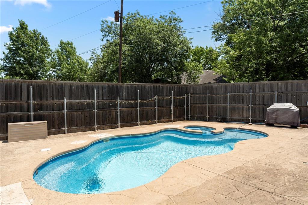 410 Etheridge Road Canton, TX 75103 - Photo 4 of 22 View of pool with a fenced backyard, a patio area, and a pool with connected hot tub