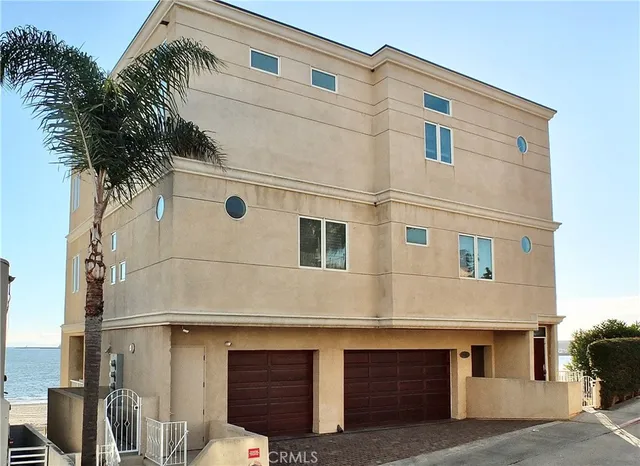 a view of an ocean and city