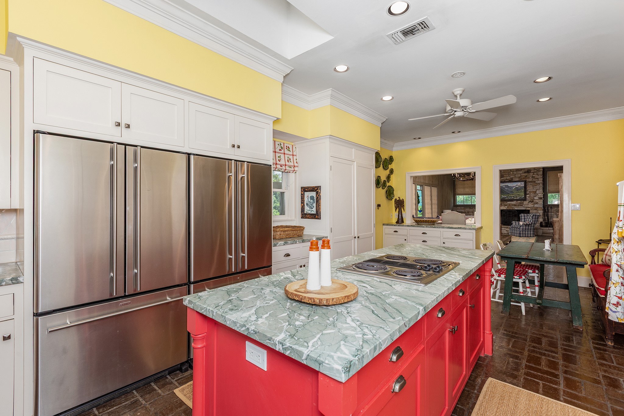2908 Robichaux Road Pattison, TX 77423 - Photo 20 of 50 a kitchen with stainless steel appliances granite countertop a sink refrigerator and microwave