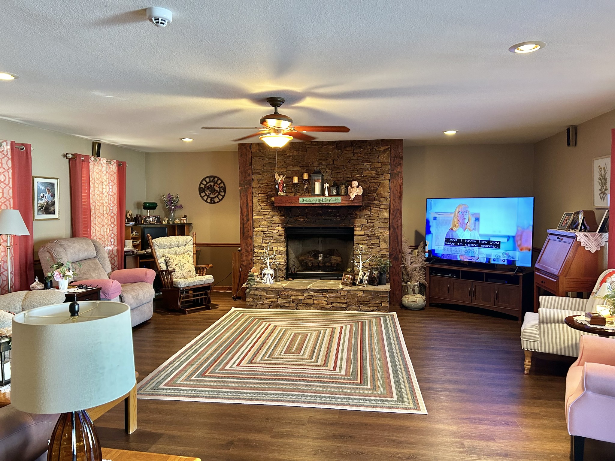 1306 McMahan Street Manchester, TN 37355 - Photo 7 of 48 a living room with furniture and a fireplace