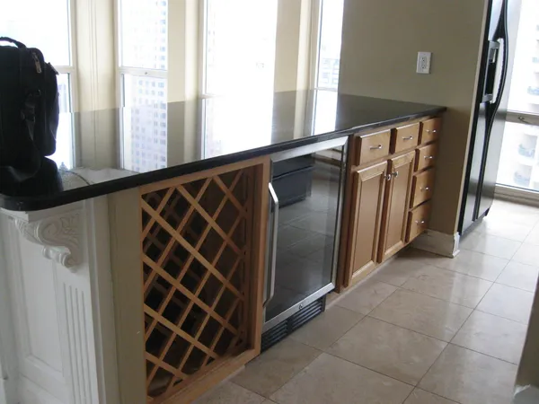 a bathroom with a white tub