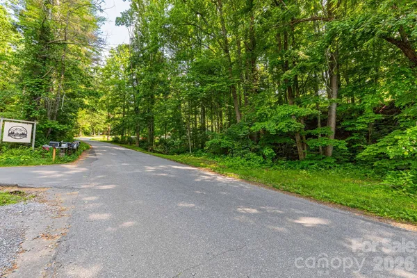 a view of a street with a trees