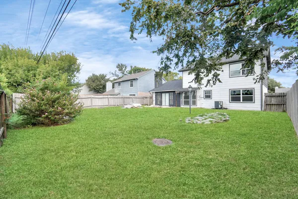 a house view with a garden space