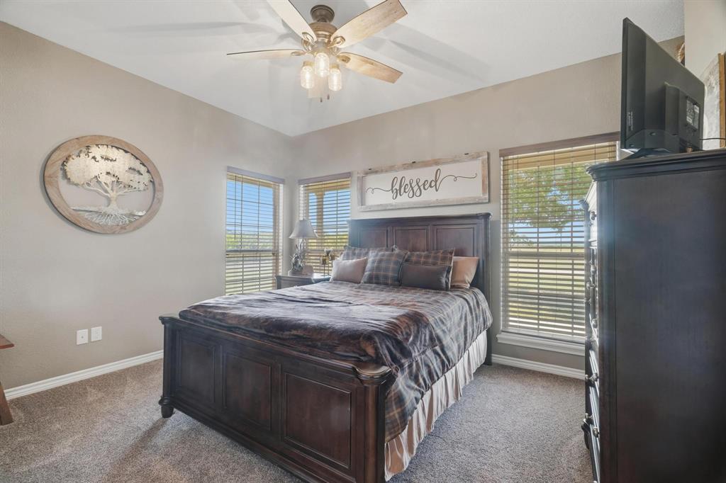 401 County Road 359, Unit B Merkel, TX 79536 - Photo 22 of 40 a bedroom with a bed and a large window