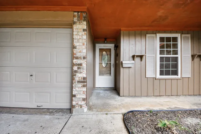 a view of front door of house