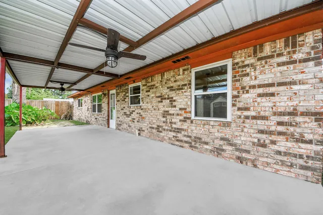 a view of a backyard with a garden