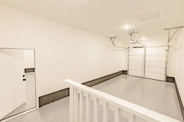 a view of a garage