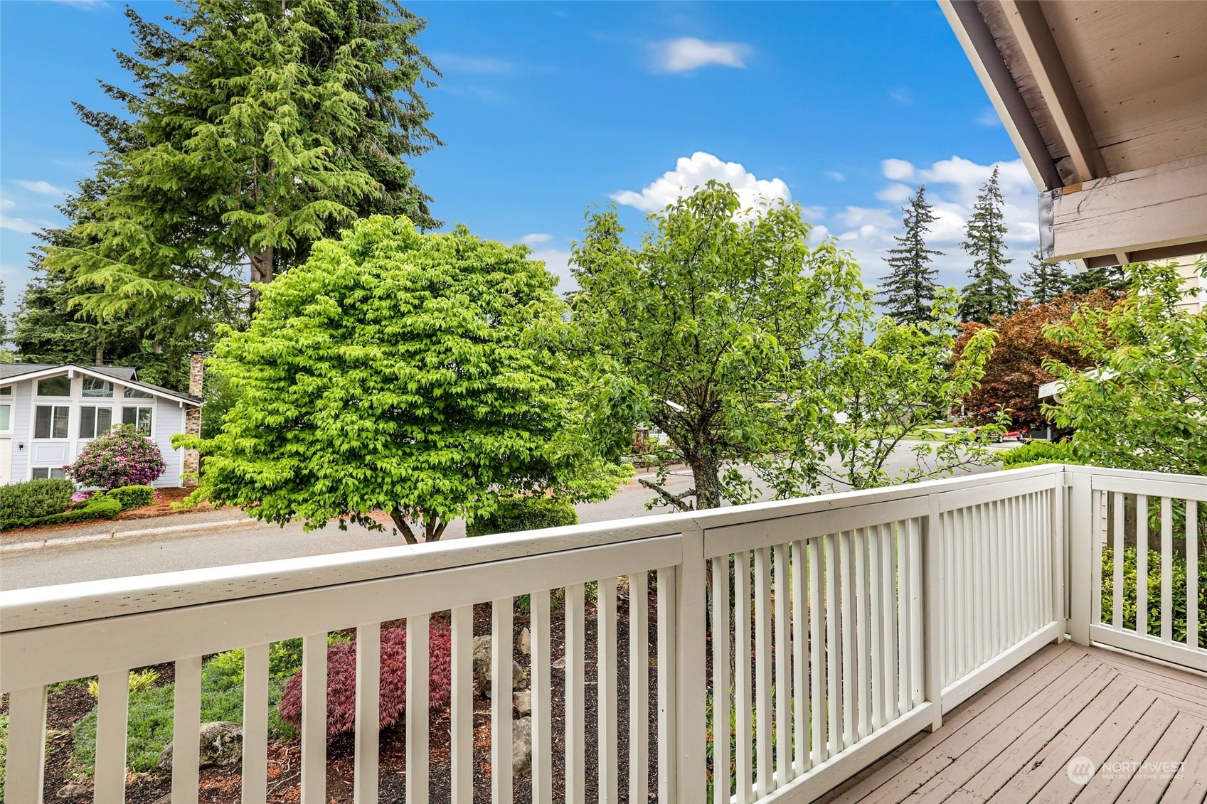 3672 Southwest 318th Street Federal Way, WA 98023 - Photo 17 of 40 a view of a balcony with wooden fence