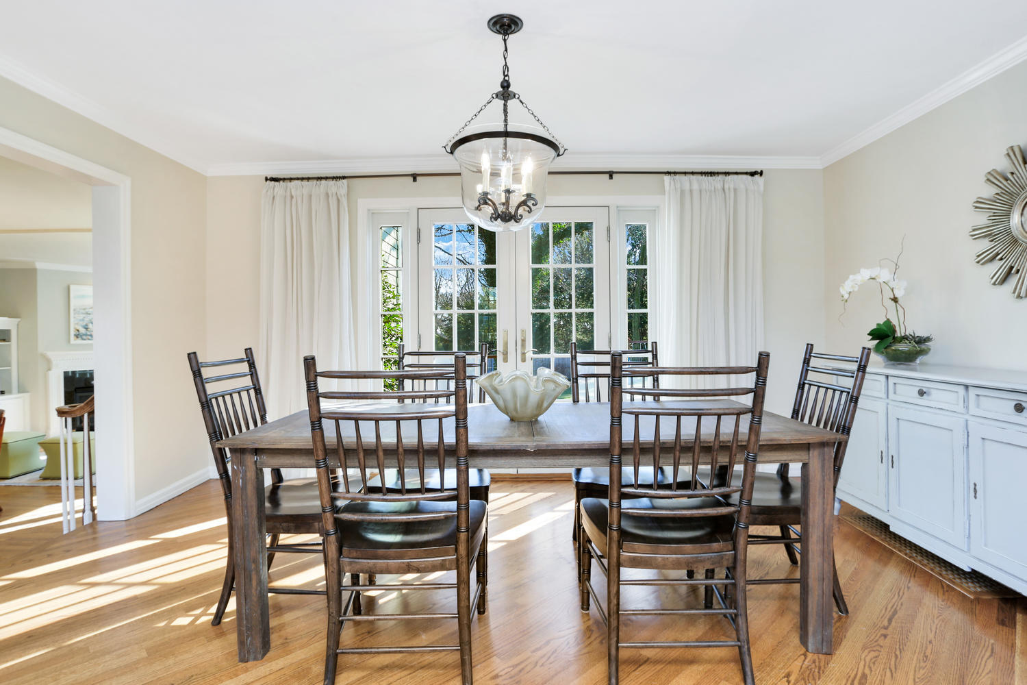 19 Walmsley Road Darien, CT 06820 - Photo 5 of 30 a view of a dining room with furniture window and outside view