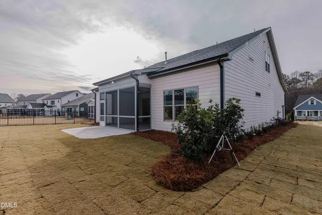 an empty room with closet area