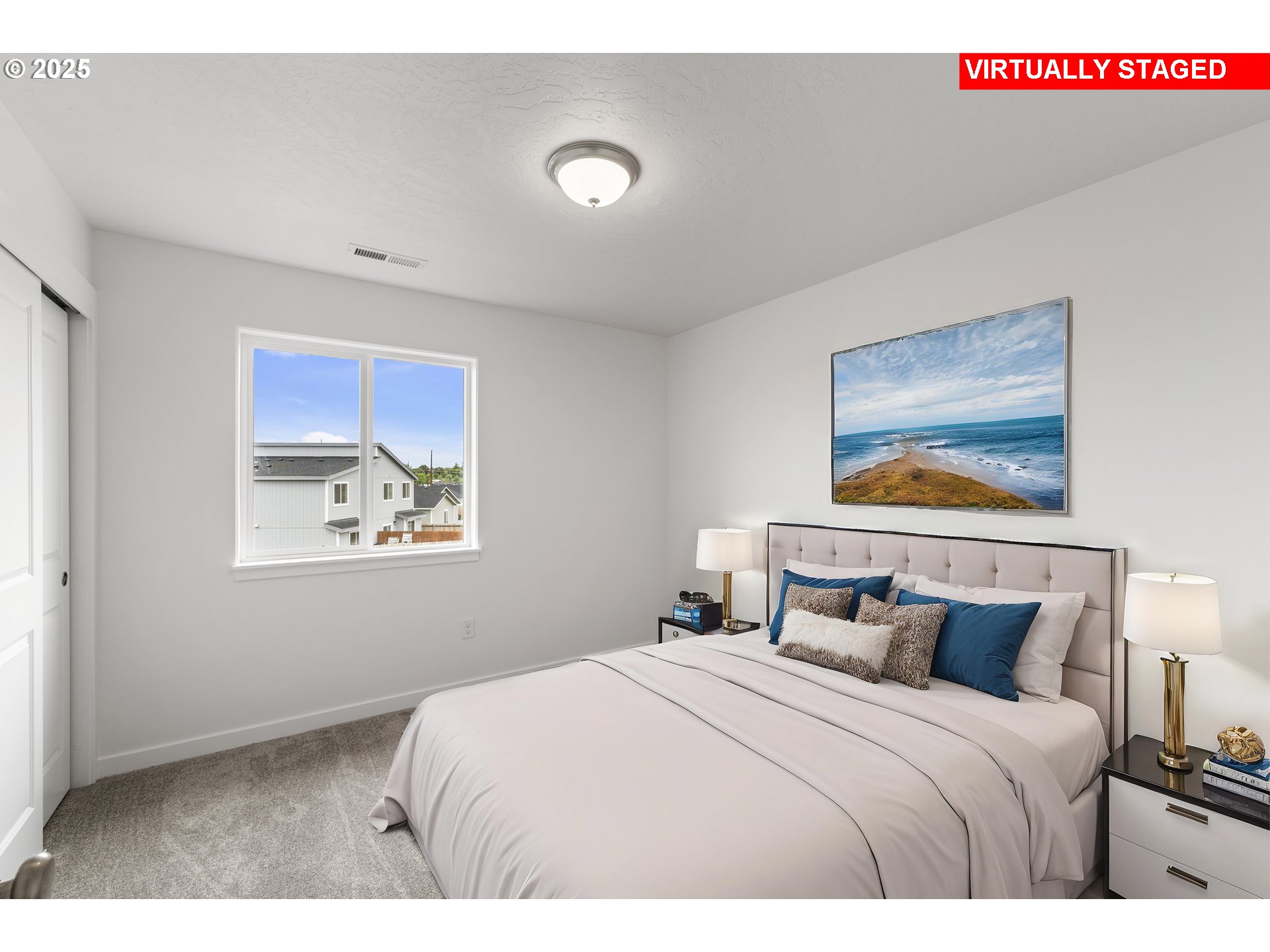 Northeast Emerald Drive Hermiston, OR 97838 - Photo 6 of 11 a bedroom with a bed and a painting on the wall