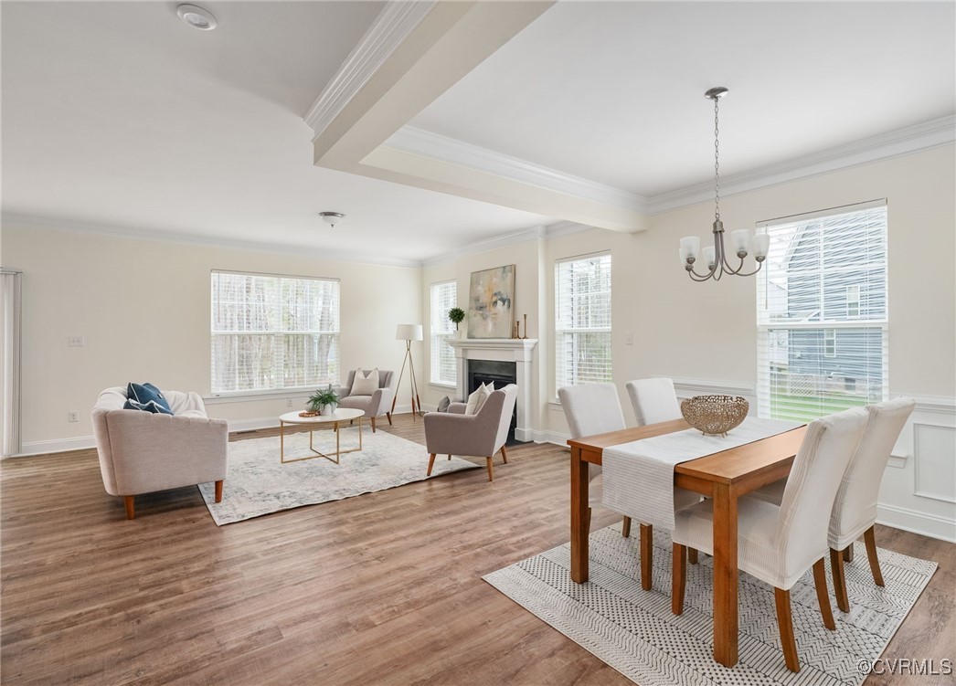 9019 Forge Gate Lane Chesterfield, VA 23832 - Photo 6 of 47 a living room with fireplace furniture and a wooden floor