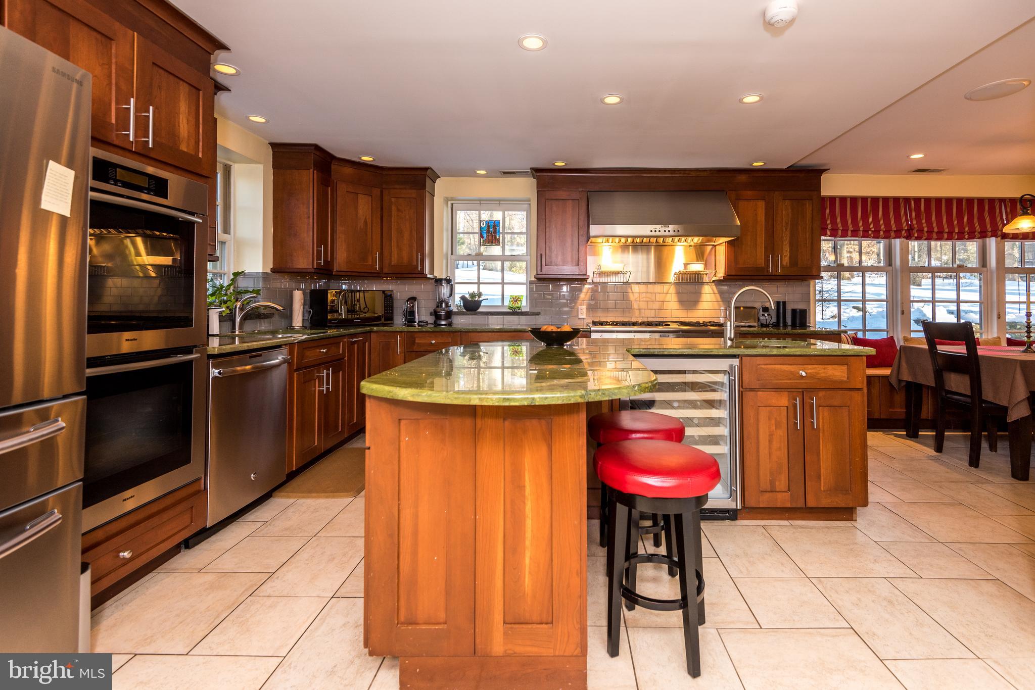 501 Edann Road Glenside, PA 19038 - Photo 9 of 60 Gourmet Kitchen - Island, Wine Fridge